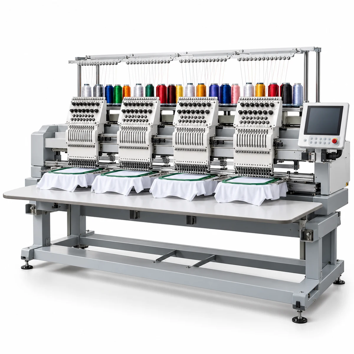 Four-head embroidery machine