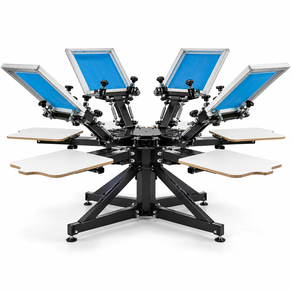 Multi-station screen printing carousel